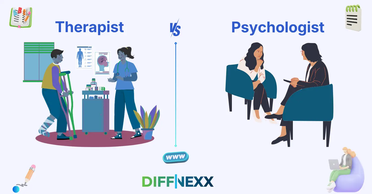 difference between therapist and psychologist