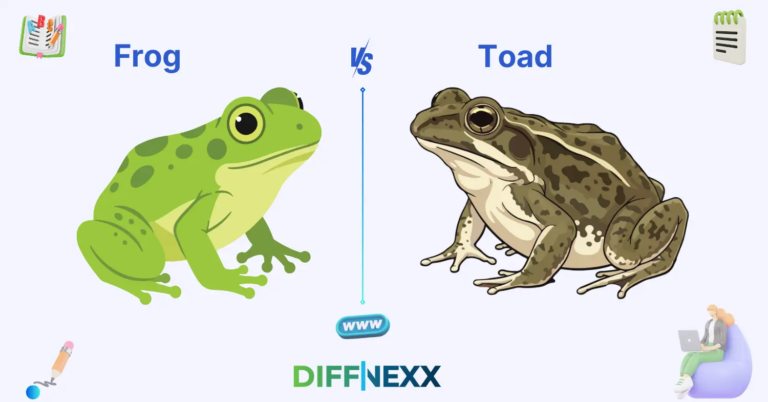 difference between frog and toad