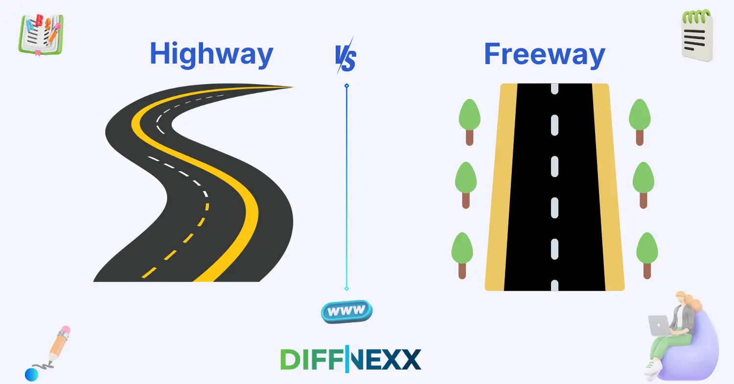 difference between highway and freeway
