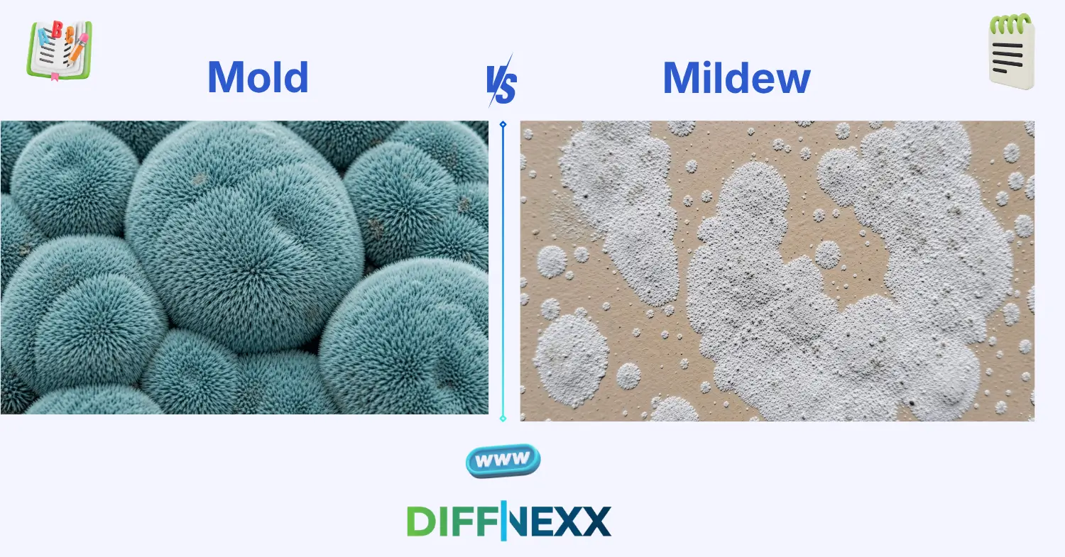 difference between mold and mildew