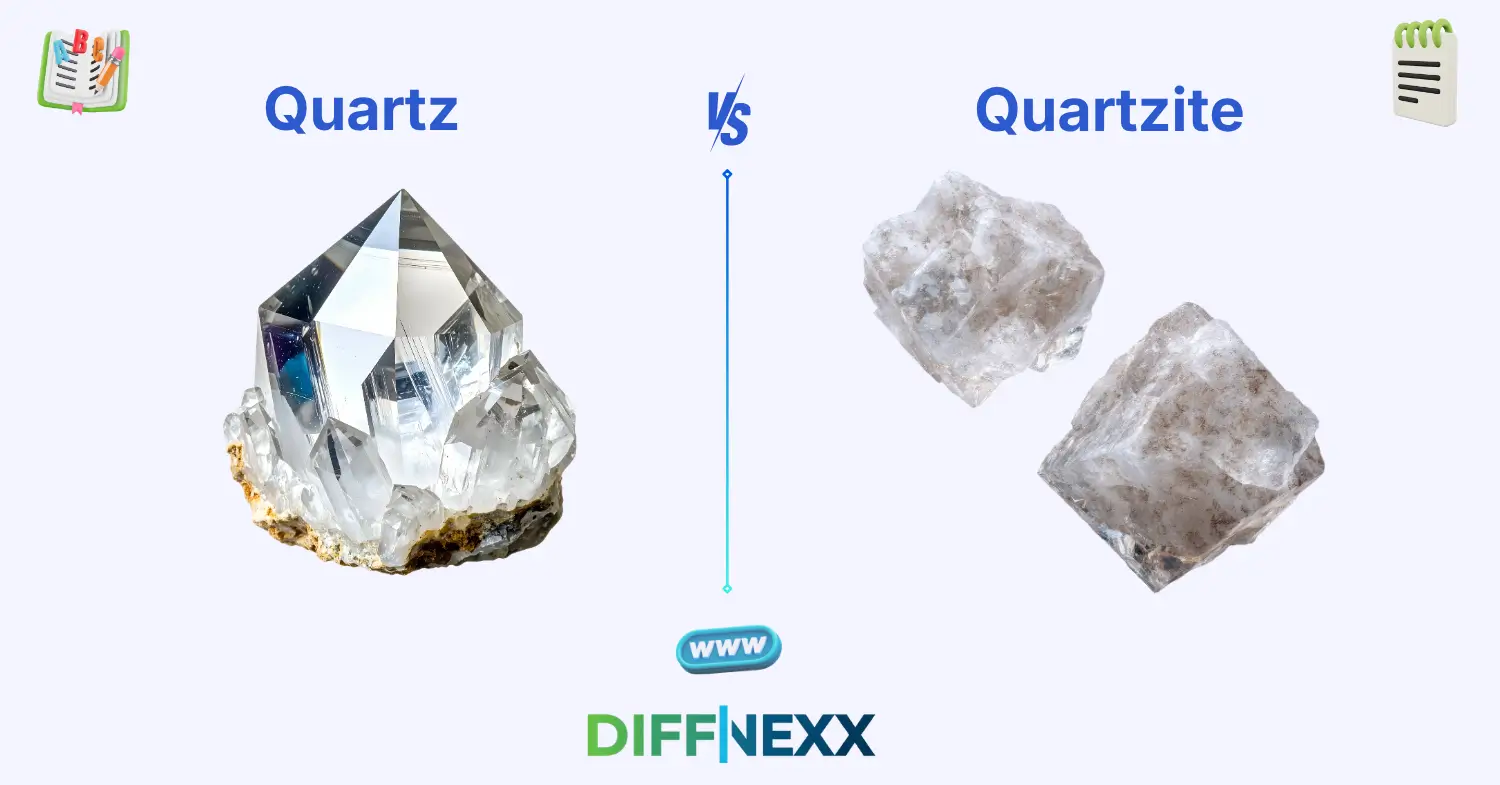 difference between quartz and quartzite