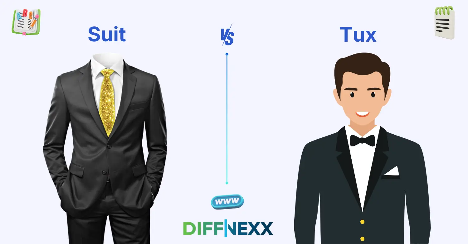 difference between suit and tux