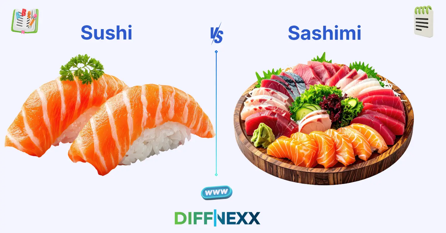 difference between sushi and sashimi