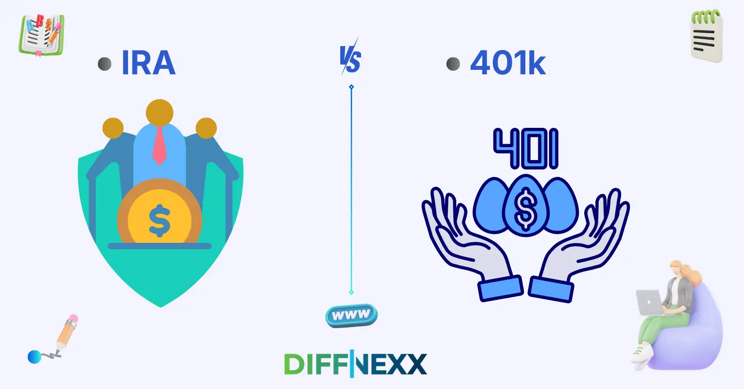 difference between ira and 401k
