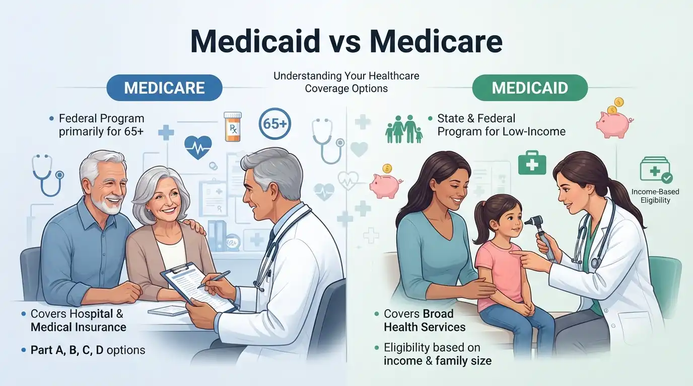 difference between Medicaid and Medicare