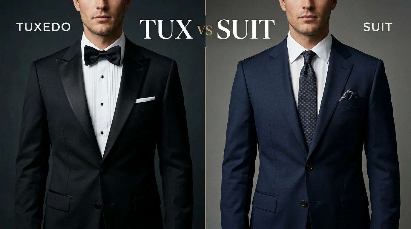 difference between tux and suit