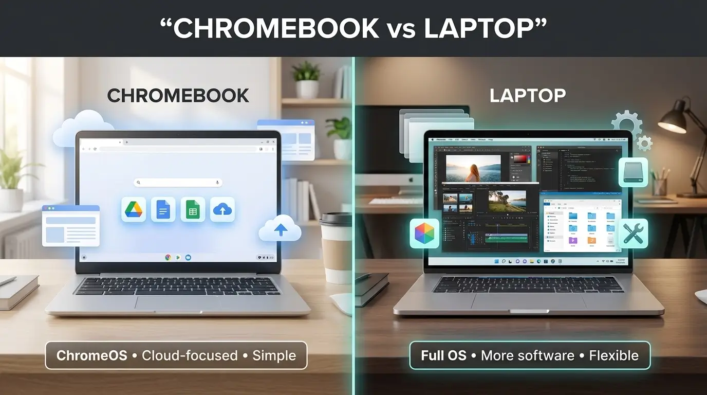 Difference Between Chromebook and Laptop