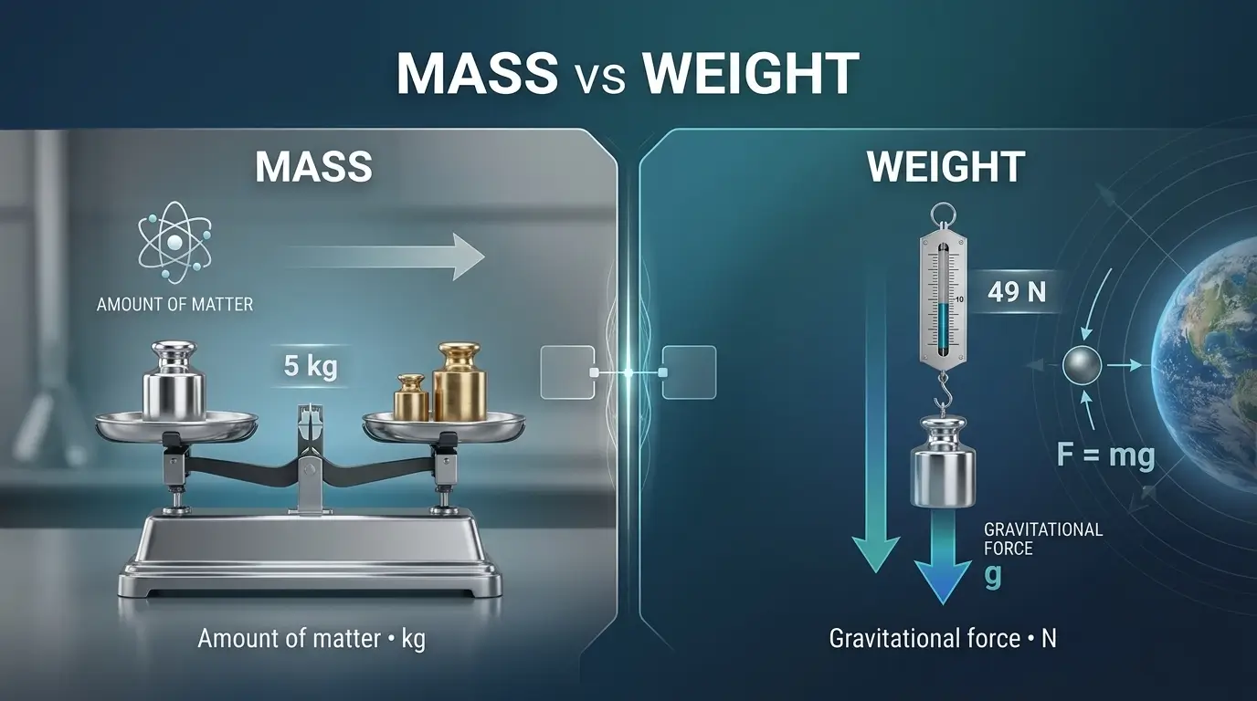 Difference Between Weight and Mass