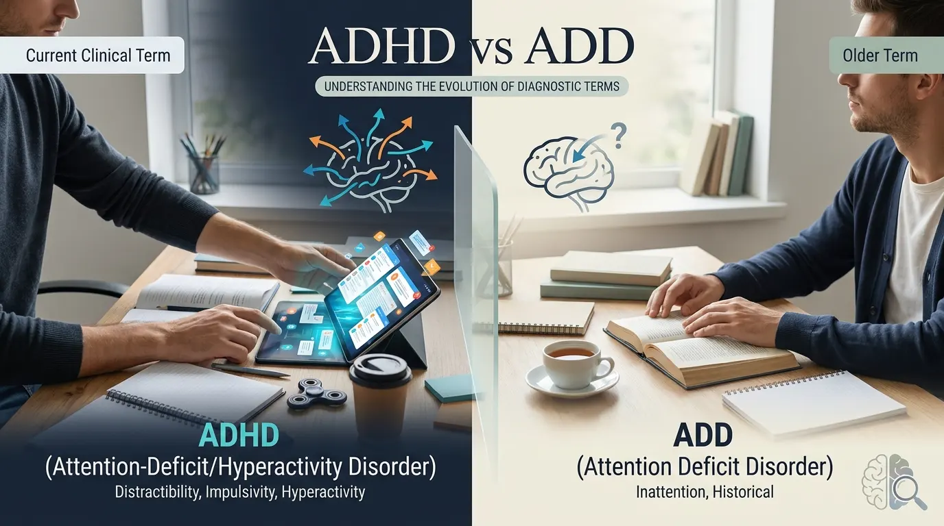 Difference between adhd and add