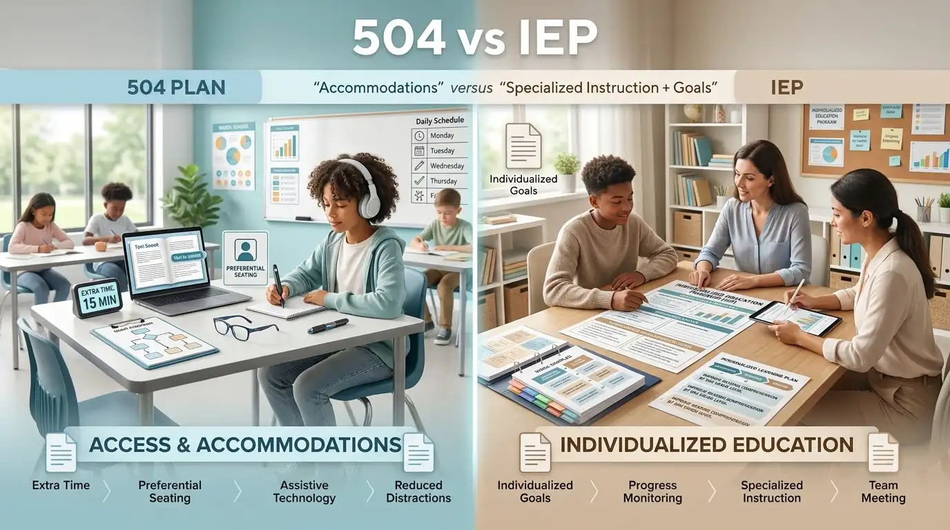 Difference Between 504 and IEP