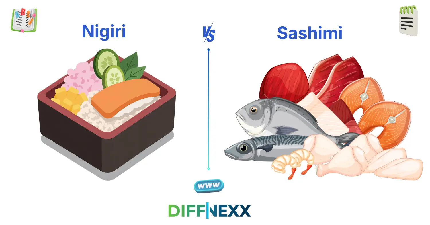 difference between nigiri and sashimi