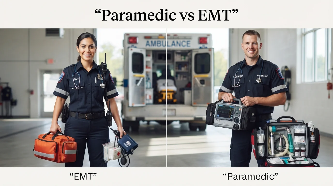 difference between paramedic and emt
