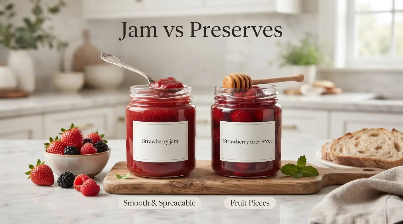 difference between jam and preserves