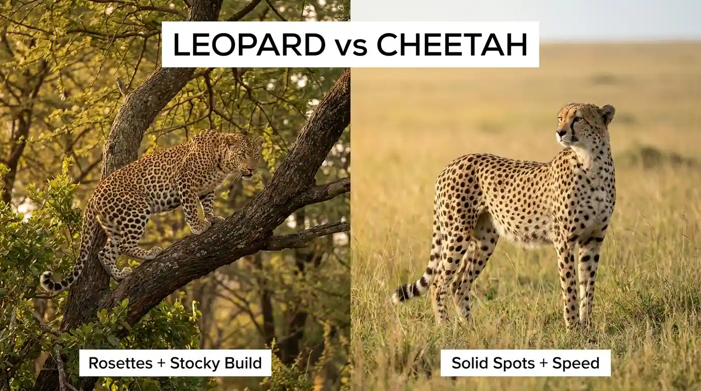 difference between leopard and cheetah