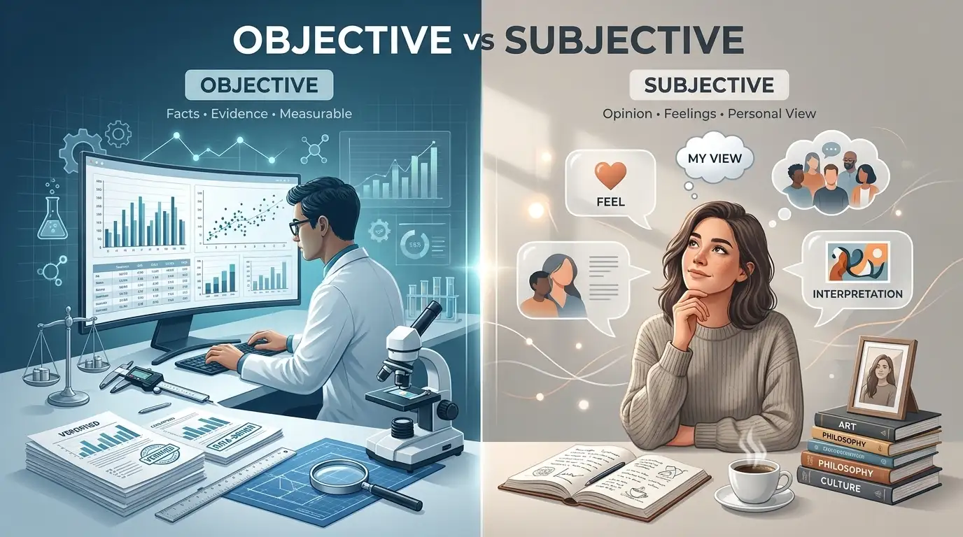difference between objective and subjective