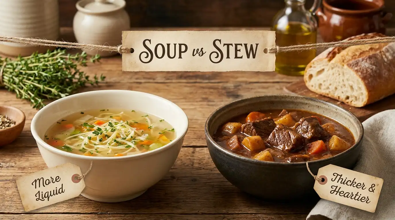 difference between soup and stew