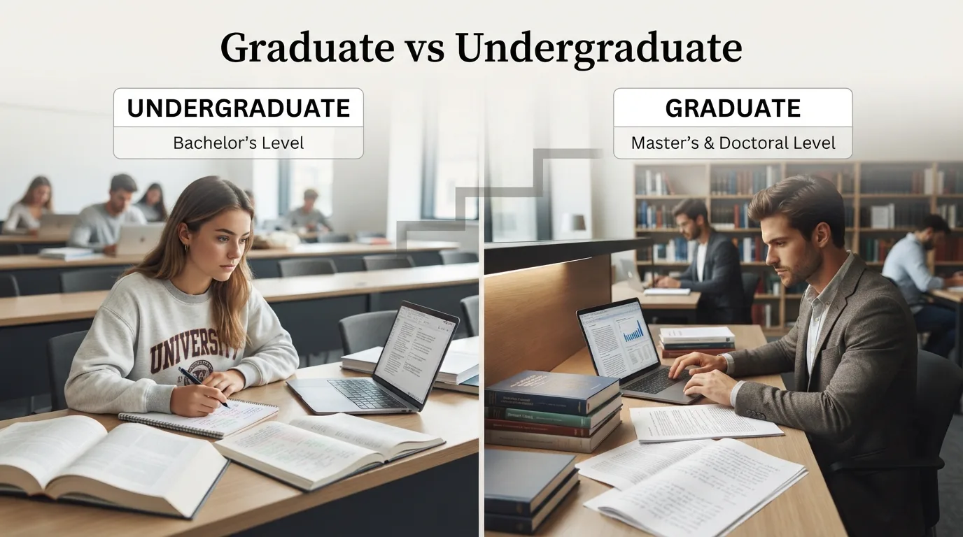 Difference between graduate and undergraduate