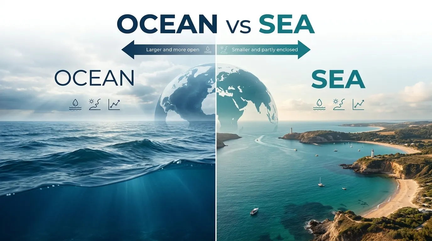 Difference Between Ocean and Sea