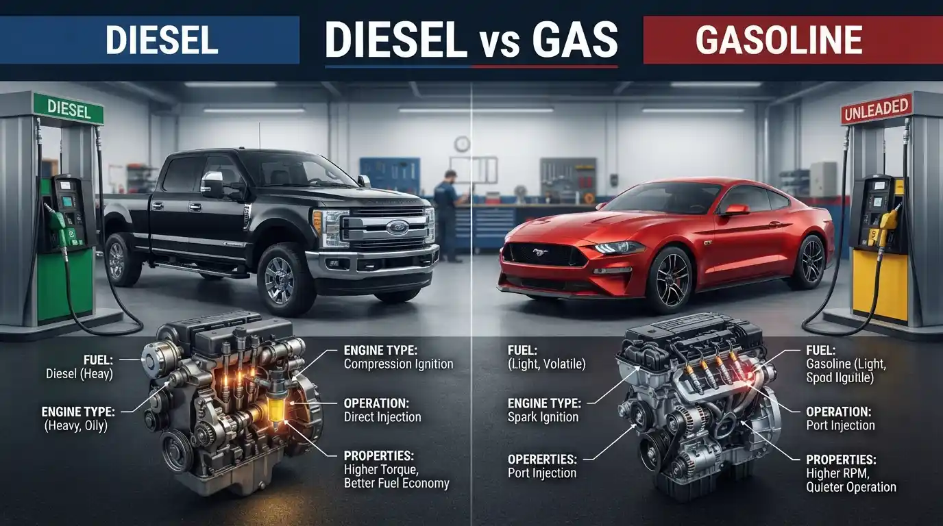 difference between diesel and gas