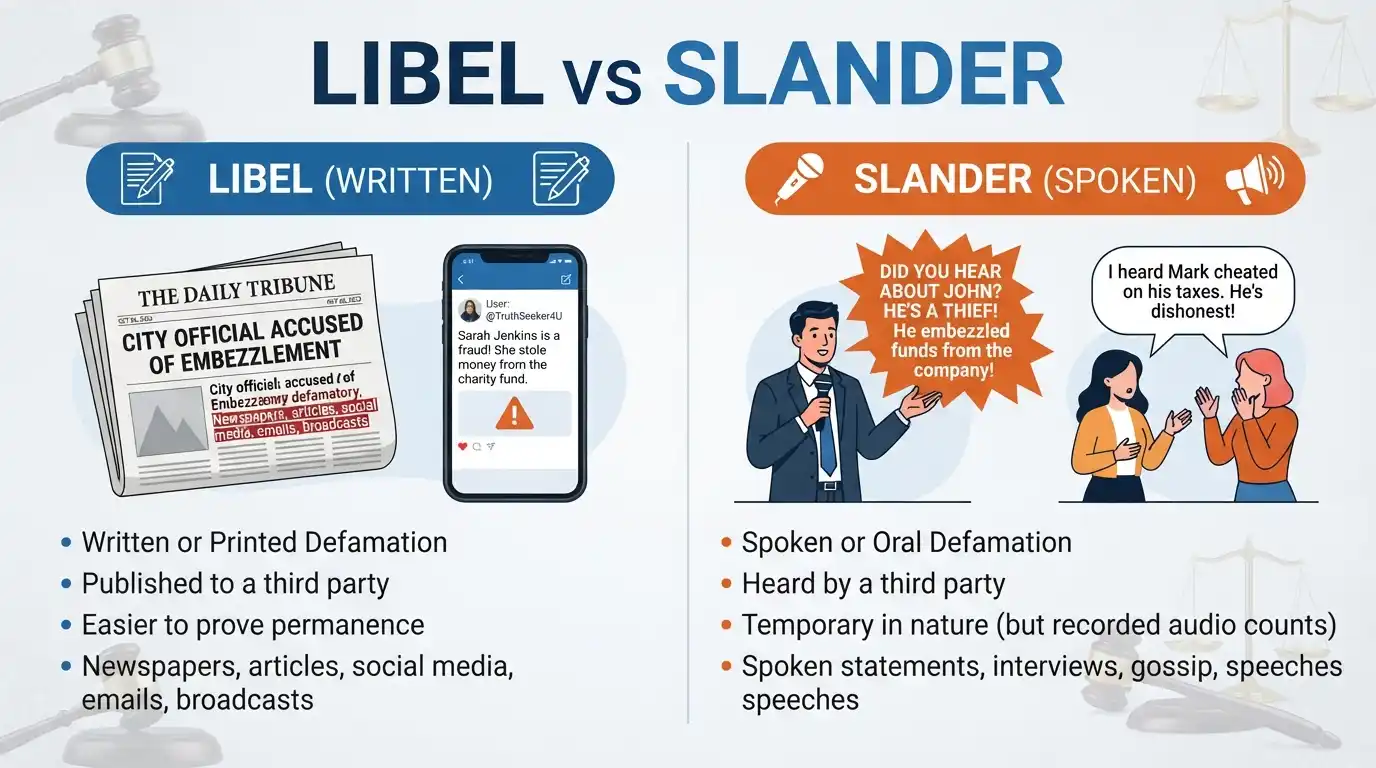 difference between libel and slander